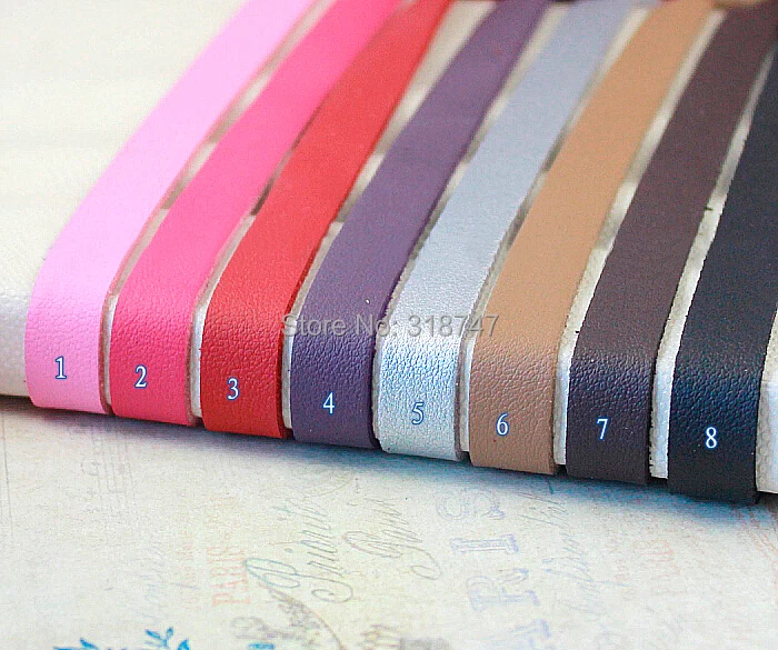 

SALE! 10MM single side Flat String Imitation Leather Velvet Cords Ropes Garment colors 1yard/lot I0703
