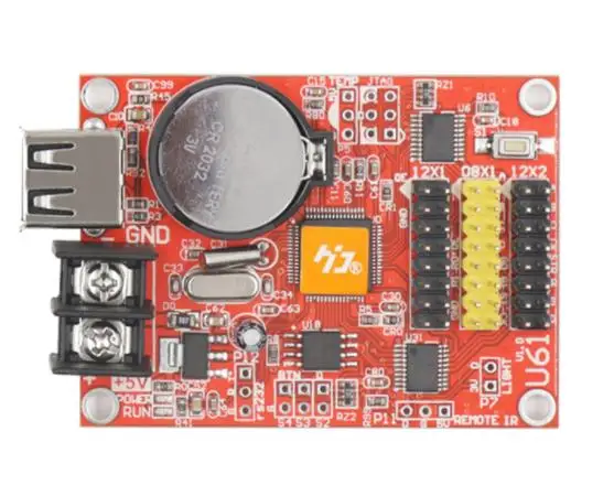 

P10 hub12 single and dual color led display modules controller card HD-U6B