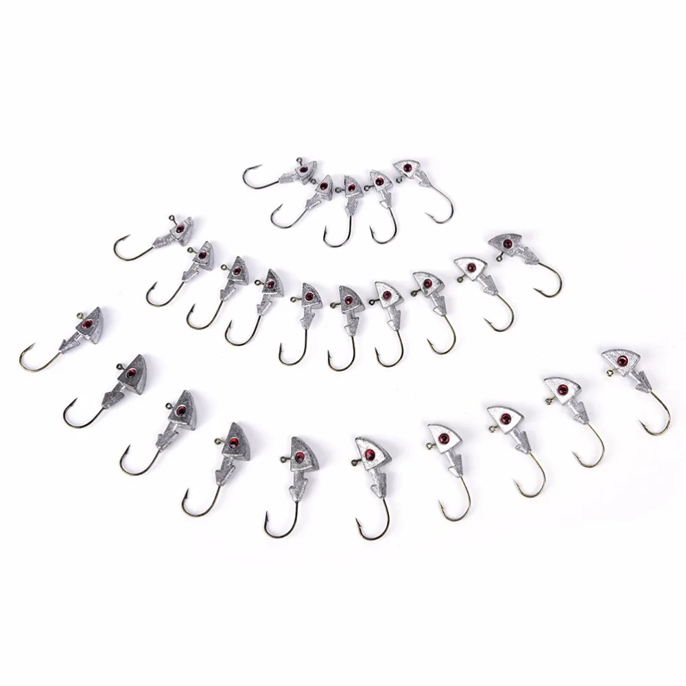 

5 Pcs High Quality 4g 6g 8g 10g 12g Fishing Soft Worm Lure Baits Lead Jig Fish Hooks Fish Headed Jigs Hook