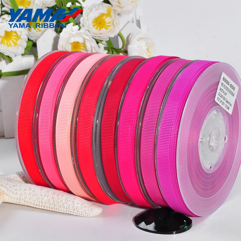 YAMA 25 28 32 38 мм 100 ярдов/партия красные розовые ленты крупнозернистая ткань