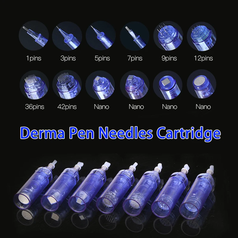 

10pcs/lot Dr Pen A6 1 3 5 7 9 12 36 42 pins Nano Needle Cartridge For MYM Derma Pen Auto Microneedling Electric Derma Pen