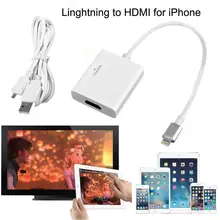 For Lightning 8 Pin to HDMI TV HDTV AV Adapter for iPad (Wifi+Celluar) For iPhone 6 6S Plus 5 5S SE to HDMI TV HDTV Adapter