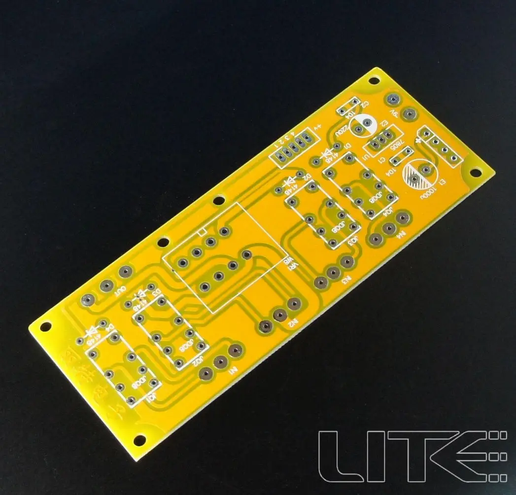 Горячая 1 шт. четырехходовой входной переключатель пустой PCB