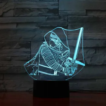 

Creative Lightsaber Warriors Night Lights 3D LED Sleep Lighting Luminaria USB Bedside Star Wars Table Lamp For Kids Gifts Decor