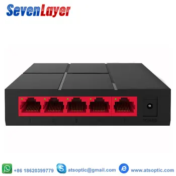

5 Port Gigabit Switch 10/100/1000Mbps SG105M RJ45 LAN Ethernet Fast Desktop Network Switching Hub Shunt EU Power Adapter