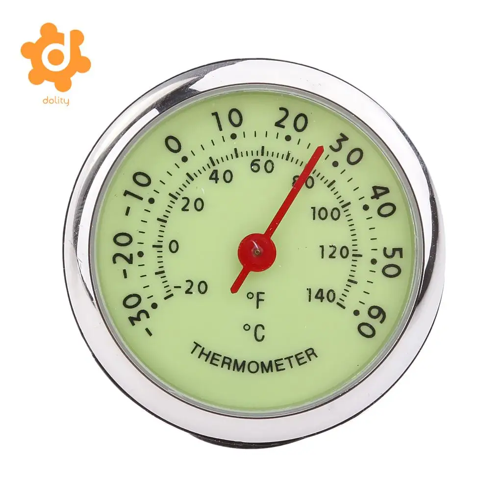 Car Dashboard Analog Thermometer Meter Pointer Gauge Fluorescent