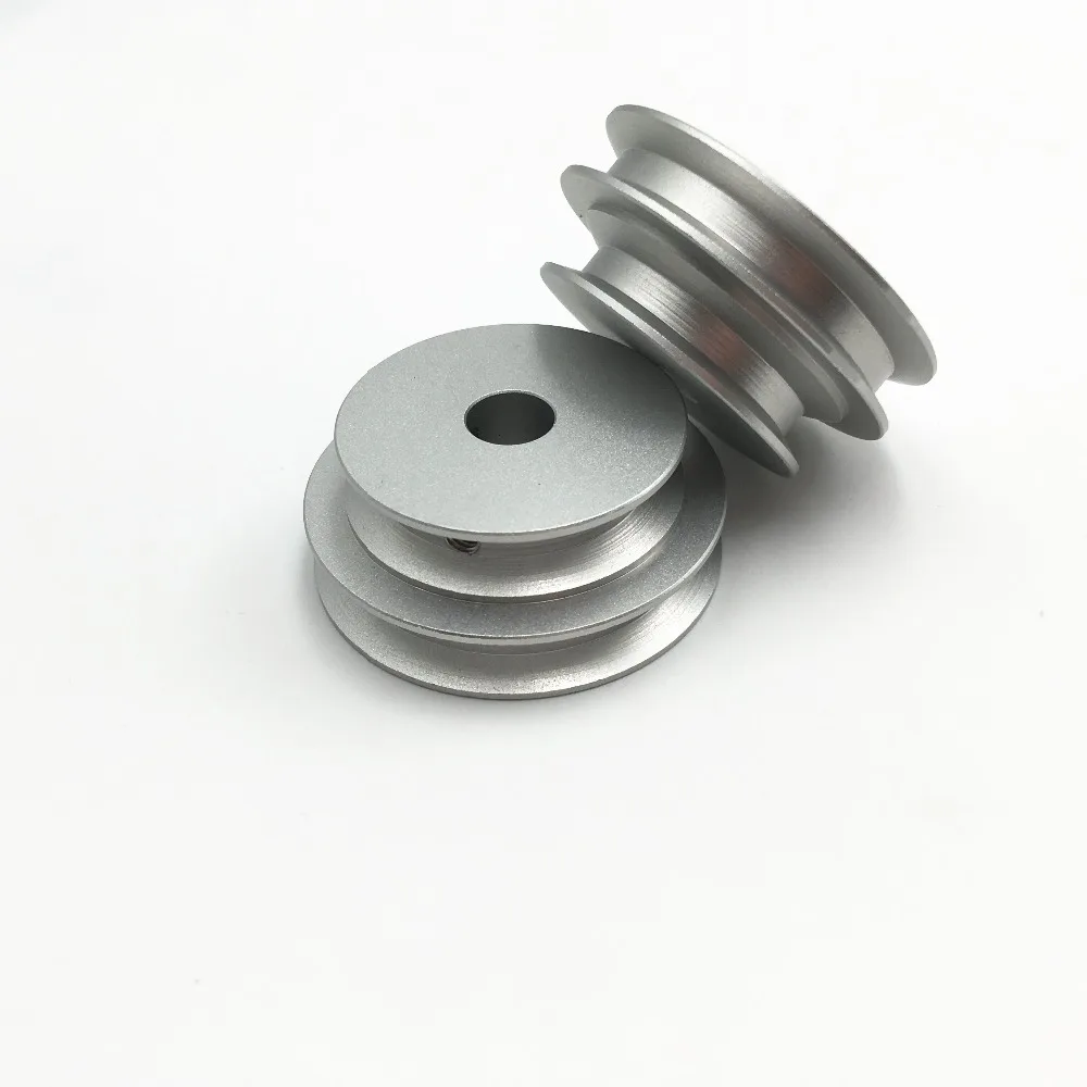 Buy Funssor Aluminum double groove round belt pulley