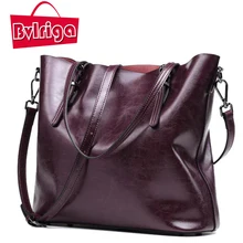 BVLRIGA Genuino cuero bolsa de mensajero de las mujeres bolsas de asas grande de lujo bolsos mujer bolsos bolsos de hombro del diseñador famoso marcas bolsos