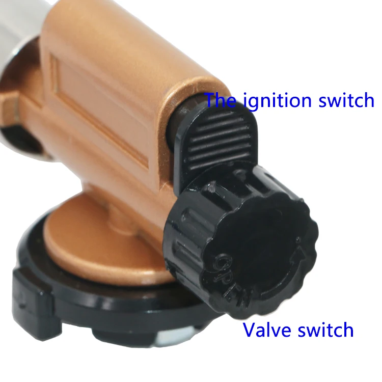 Metal Electronic Ignition Flame Gun Welding Gas Torch Lighter Heating Butane Camping Hiking Torch Welding Equipment