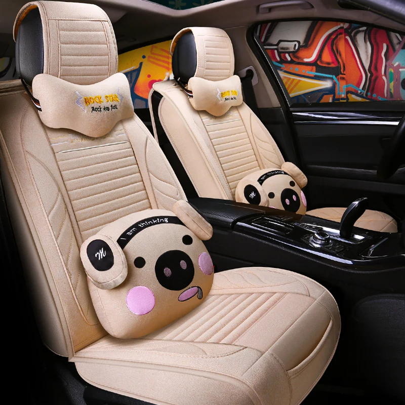 

Universal flax fiber car seat covers For SUBARU brz wrx legacy forester xv outback Haval h2 h3 h5 haval h6 h8 h9