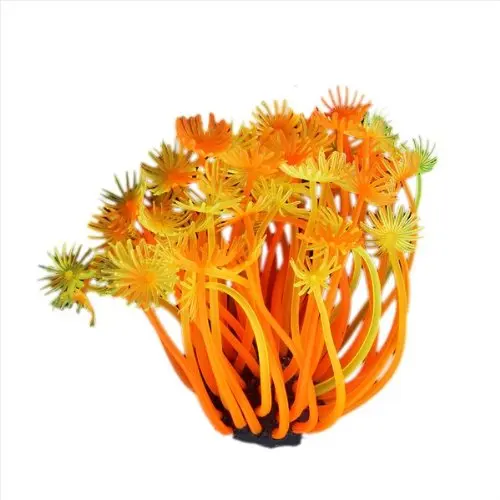 

SZS Hot Orange plastic artificial coral Aquarium Decoration 4cm