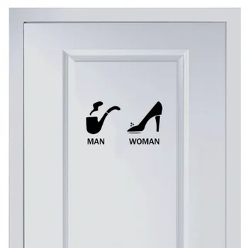 

Pipe and high heels marks for toilet sticker Vinyl Fashion for Shop Office Home Cafe Hotel Toilets Door Decor Wall Stickers