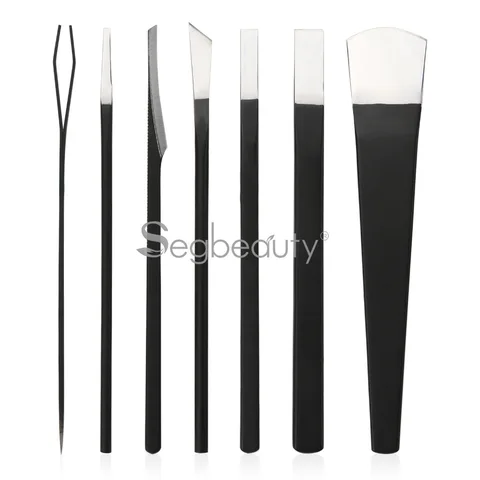 Conjunto com Bolsa de Armazenamento Segbeauty Pedicure Faca Profissional Unha Alta Manganês Aço Toeunha Facas Cutícula 7 Pçs