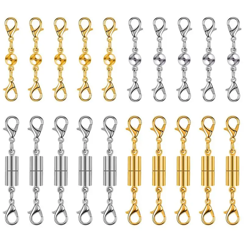 

20Pcs Magnetic Clasps For Jewelry, Magnetic Necklace Extender Clasps And Closures For Bracelet And Jewelry Making Supplies