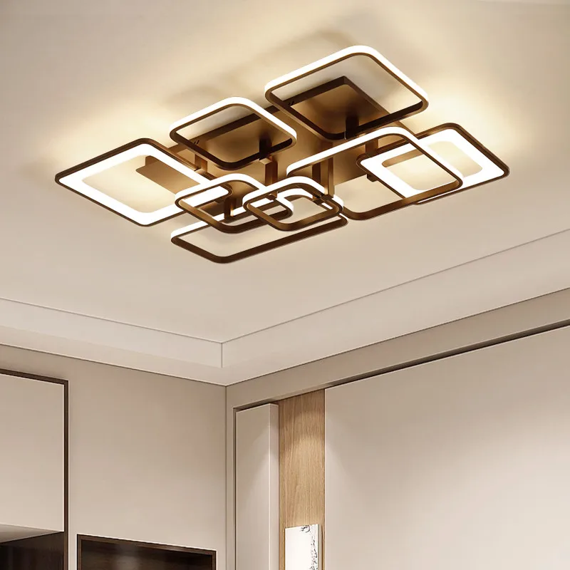 

modern led ceiling chandelier lights for living room bedroom Aluminum Wave Chandelier White/Black AC85-265V Chandeliers lights