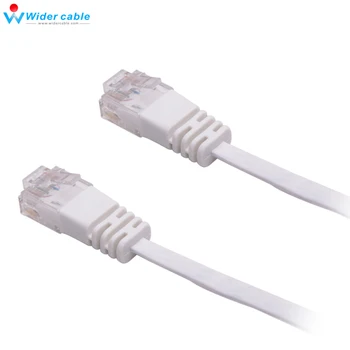 

High Performance 5ft RJ45 Lan Cable White Color 32AWG Full Copper Flat Cat6 Network Cable For Router