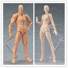 ФОТО doub k action figure toys artist movable limbs male female 13cm joint body model mannequin bjd art sketch draw figures new style