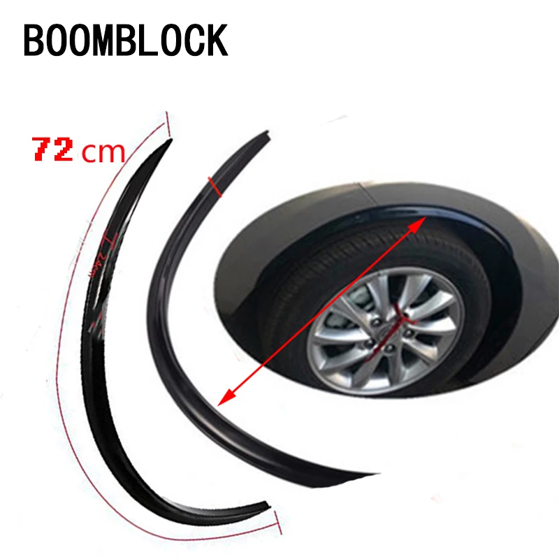 

BOOMBLOCK 2pcs/set Car Tire Eyebrow Carbon Fiber Stickers For Skoda Octavia A5 A7 2 Lexus Bmw F30 X5 E53 F10 E34 Lada Granta
