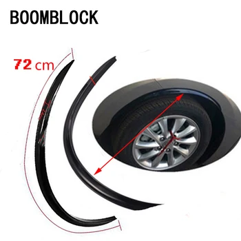 

BOOMBLOCK 2pcs/set Car Tire Eyebrow Carbon Fiber Stickers For Skoda Octavia A5 A7 2 Lexus Bmw F30 X5 E53 F10 E34 Lada Granta
