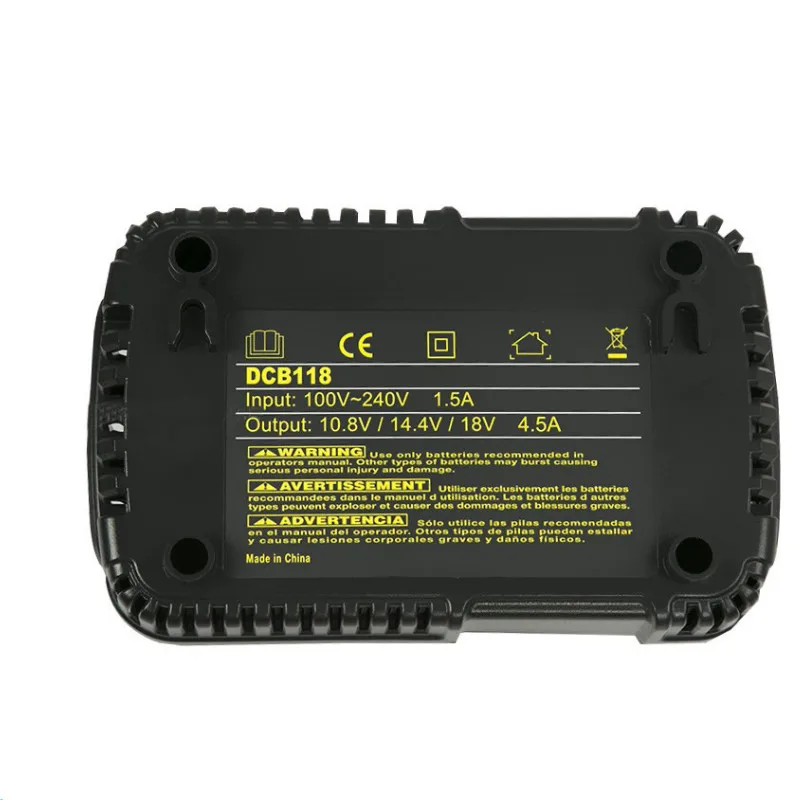 Новейшее быстрое зарядное устройство 4.5A DCB118 DCB101 для Dewalt 12 В 14 4 20 в литий ионной