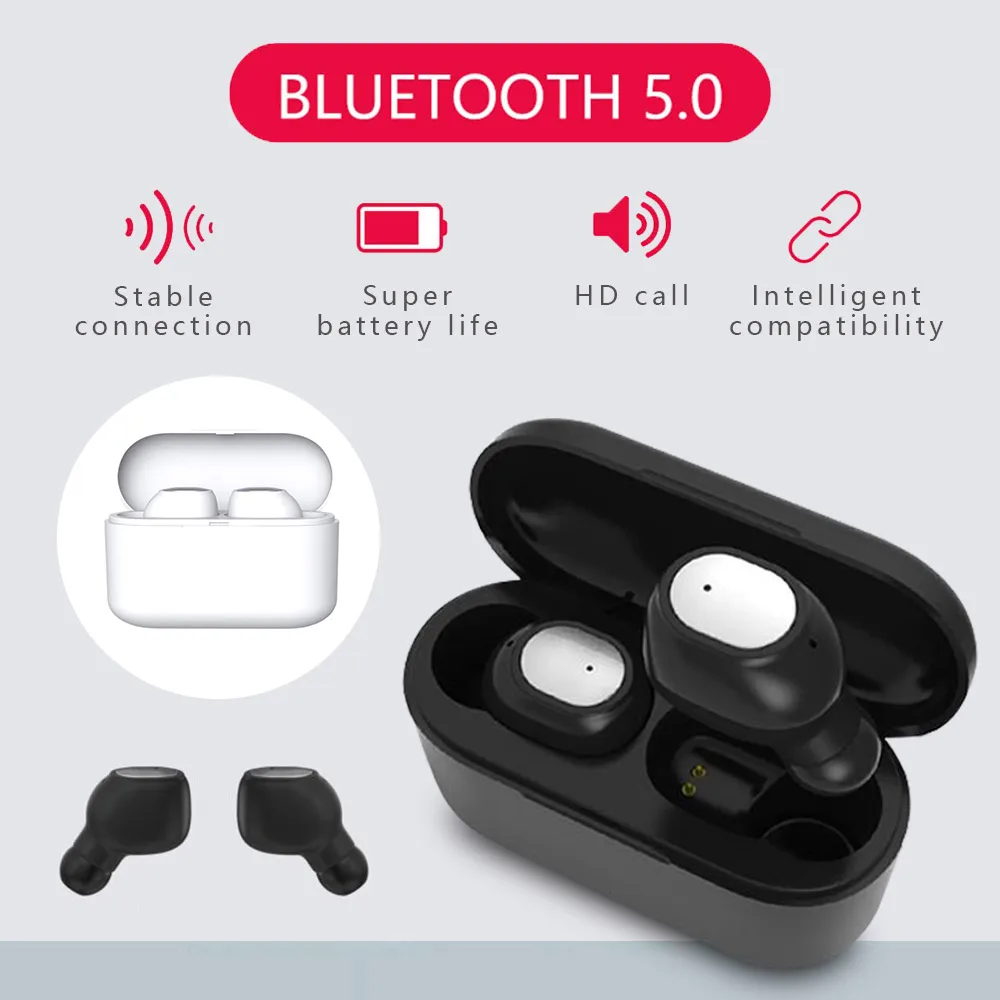 

Bluetooth Earphone 3D Stereo Sound Wireless Earbuds Headset With Dual Microphone Charging Box Handsfree Headphone For Smartphone
