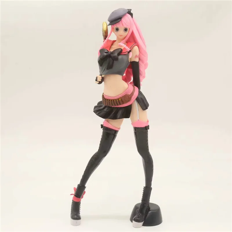 Anime One Piece Flag Diamond Ship Perhona  PVC Action Figure Toys Sexy Girl Perhona in Black Clothes Figuras Dolls   25cm (1)