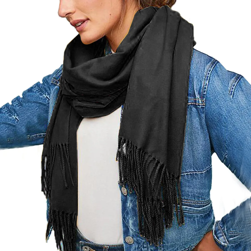 

Elegant Acne Scarves Pure Color Pashmina Virgin Wool Cashmere Scarf Shawl Unisex Wrap Neckerchief Breathable Scarves Tippet