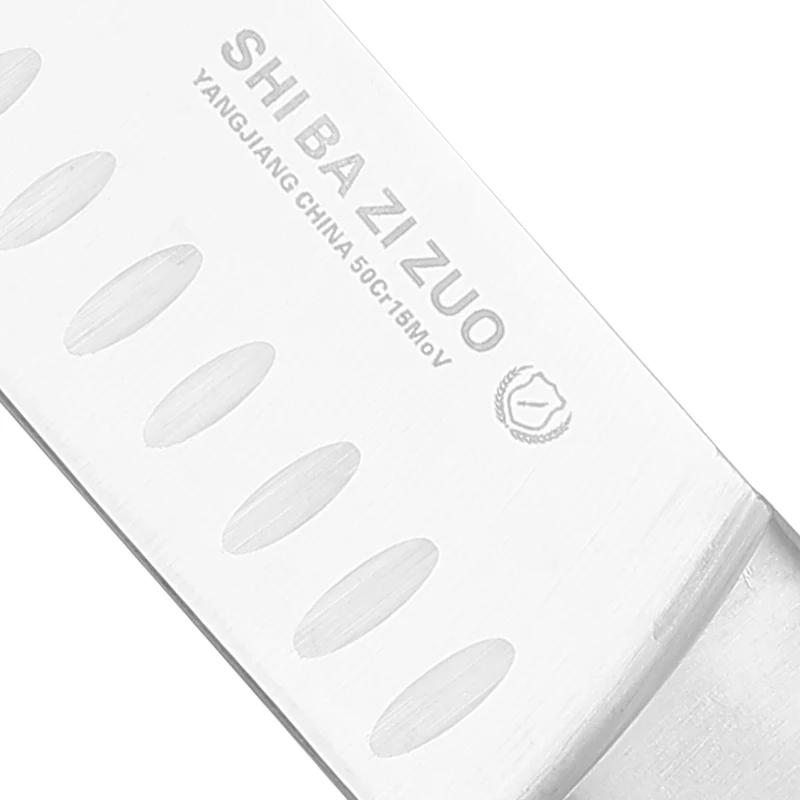 SHI BA ZI ZUO SL520 Q новый кухонный нож Santoku 50Cr15MoV нержавеющая сталь АБС пластик ручка из