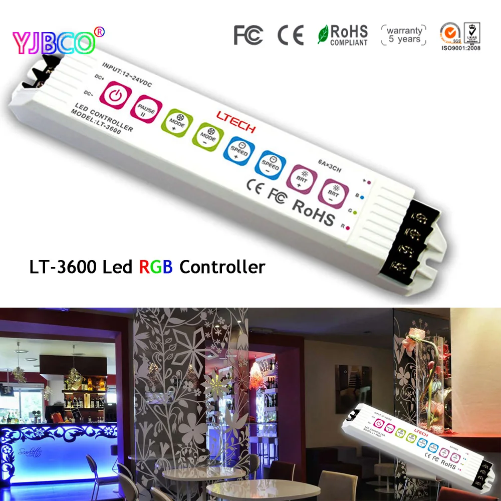 

Multi function 3600 led RGB Controller(Common Anode) MAX18A input for RGB LED Strip light module,DC12V-24V