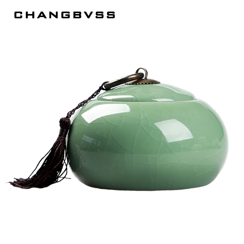 

China Style Tea Canister Teapot Ceramic,Tea Coffee Sugar Storage Jars Bank with a Lid,Tea Bag Storage Box Porcelain Jar Containe