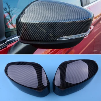 

ABS Carbon Fiber Style Black Car Side Wing Mirror Cover Trim Caps Replacement Shell Fit for Mitsubishi Eclipse Cross 2018 2019