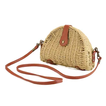 

FGGS-Crossbody Straw Bag Womens Straw Handbag Shoulder Bag For Beach Travel And Everyday Use