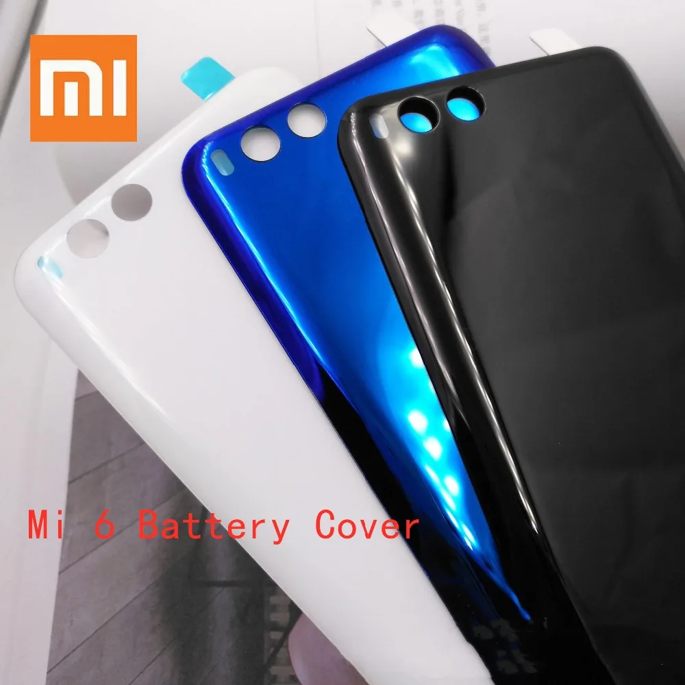 

Xiaomi Mi6 Replacement Battery Cover 100% Original 3D Glass mobile phone MI 6 , Smooth Skin Housing Back Door Hard case mi6