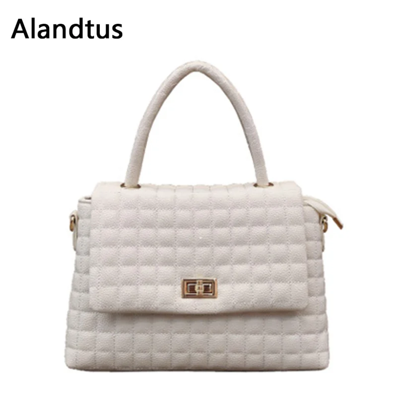 

Alandtus Handbags For Women PU Leather Shoulder Bag Solid Color Female Flap Messenger Bag Lady Crossbody Bag Bolsa Feminina