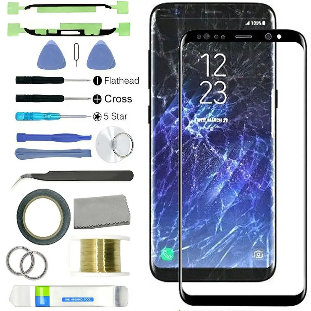 

16 in 1 Repair Tool Kits Front Glass Screen Lens for Samsung Galaxy Note 8 N950