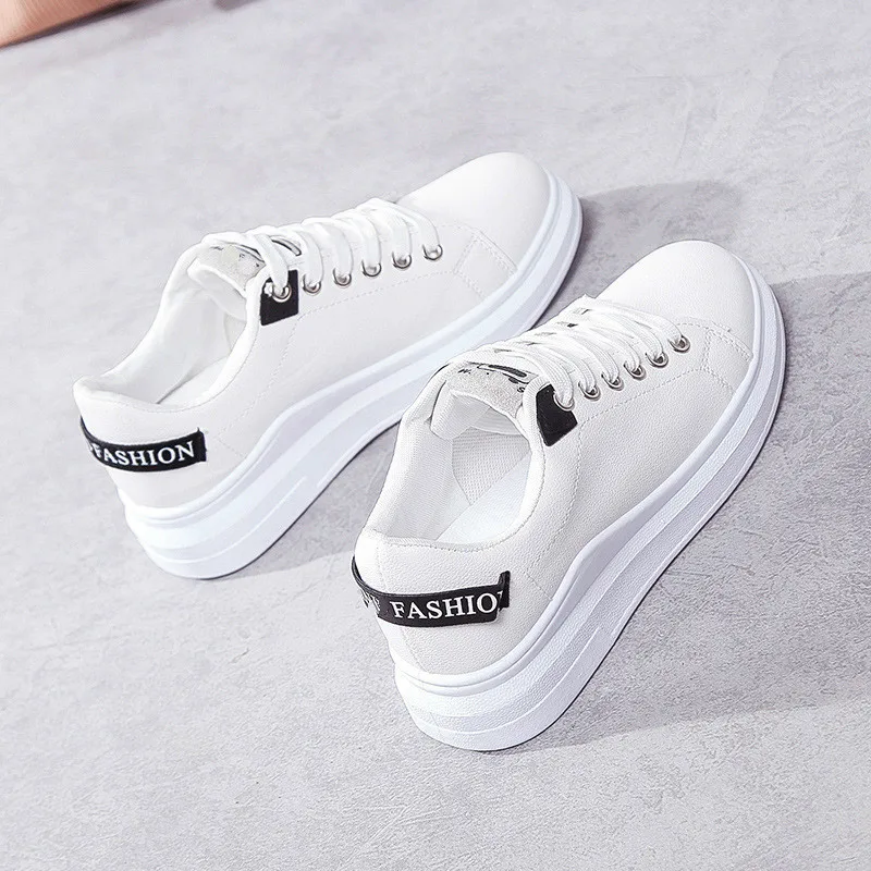 Весенняя новая модная обувь для девочек, Детская универсальная Студенческая маленькая белая обувь, сезонная обувь на плоской подошве - Цвет: white