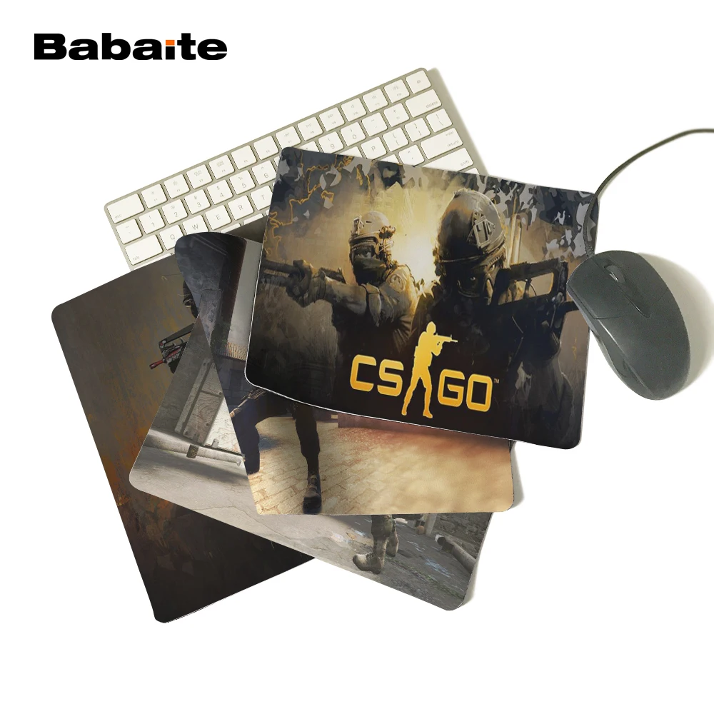 

Babaite Soft Silicone Optical Computer Mouse Mat Cs Go sign Hot Sale Mouse Pad Computer Gaming MousePads 18*22cm and 25*29cm