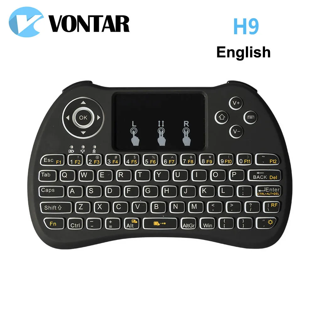 

Original VONTAR Backlight i8 i8+ H9 2.4G Wireless English Keyboard Backlit with Touchpad for Mini PC Smart TV TV Box Laptop PC