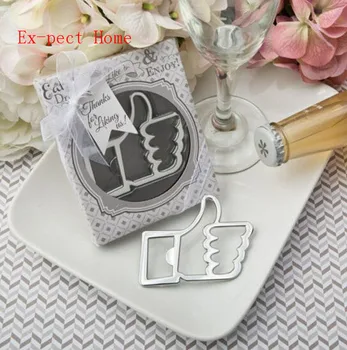 

100pcs Wedding Favors and gifts Facebook smiley Like Bottle opener Guests gift box Bridal shower gifts For liking us
