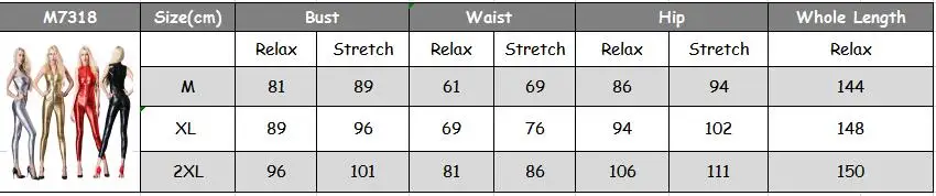 7318 SIZE CHART