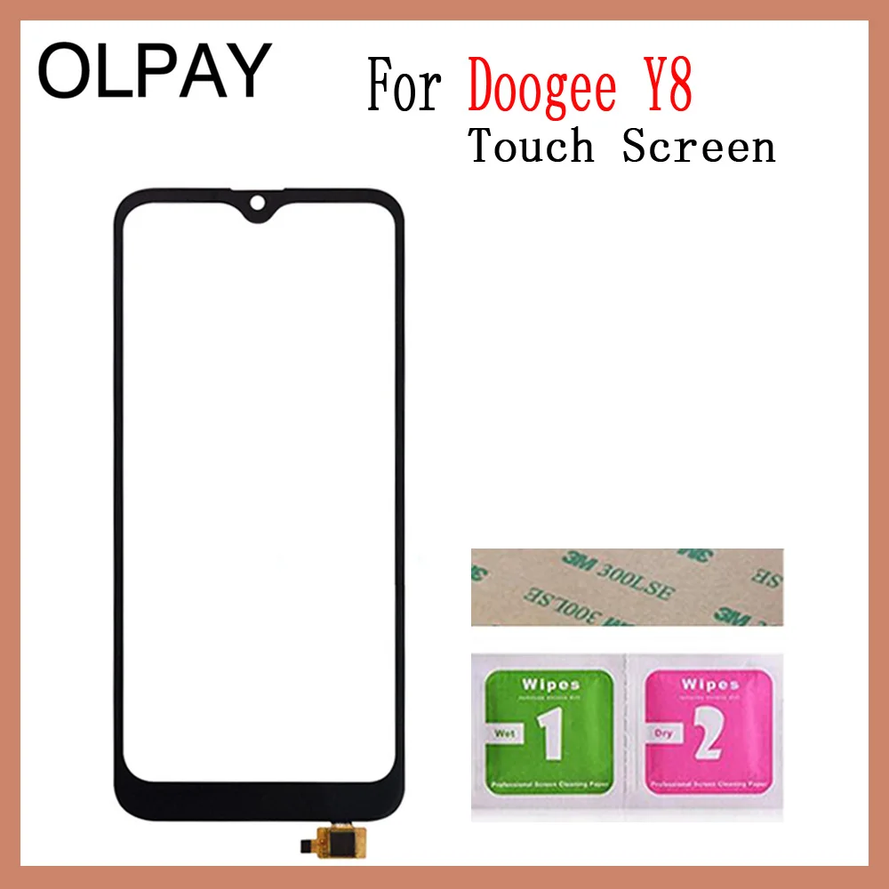 OLPAY 6,1 '' Новинка Для Doogee Y8 сенсорный экран дигитайзер для Doogee Y8C Сенсорная панель Сенсорный экран сенсор Переднее стекло инструменты - Цвет: Black Y8 No Tools