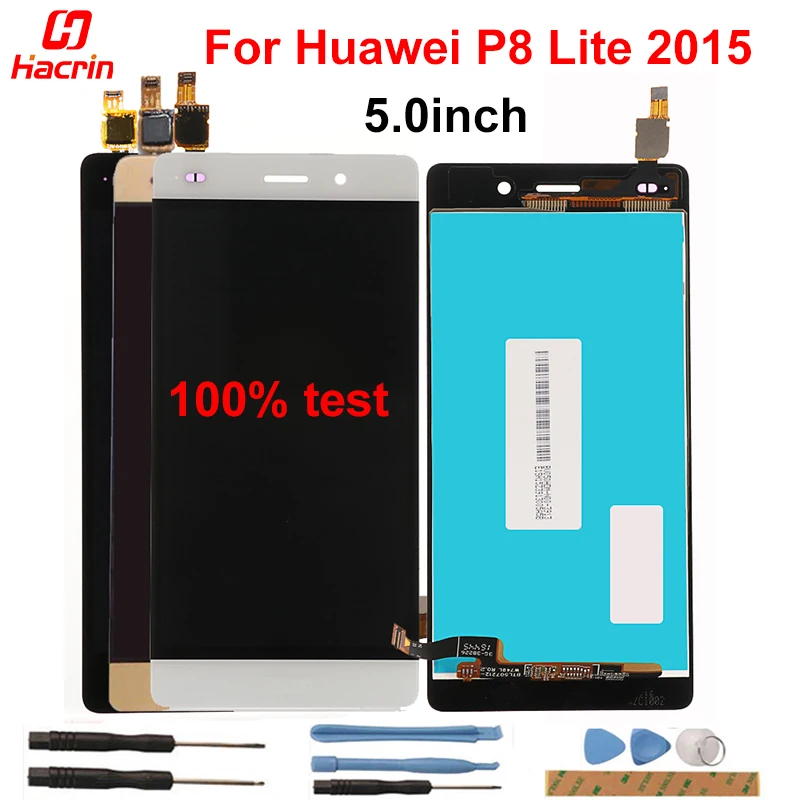 

LCD Screen For Huawei P8 Lite 2015 LCD Display Touch Screen digitizer Free Repair Tools Replacement Assembly For Huawei P8 Lite
