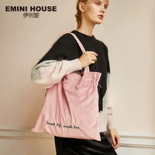 EMINI HOUSE бархатная женская сумка-тоут, повседневная сумка, сумки через плечо, модная вместительная женская сумка-мессенджер,, сумки