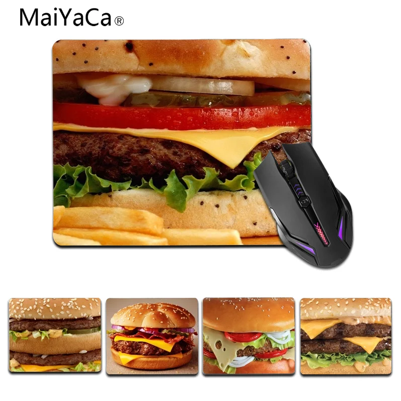 Резиновый коврик для мыши MaiYaCa с забавными гамбургерами размер 180x220x2 мм и 250x290x2
