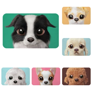 

Border Collie Corgi Teddy Dog Pet Doggy Mat Bath Carpet Decorative Anti-Slip Mats Room Car Floor Bar Rugs Door Home Decor Gift