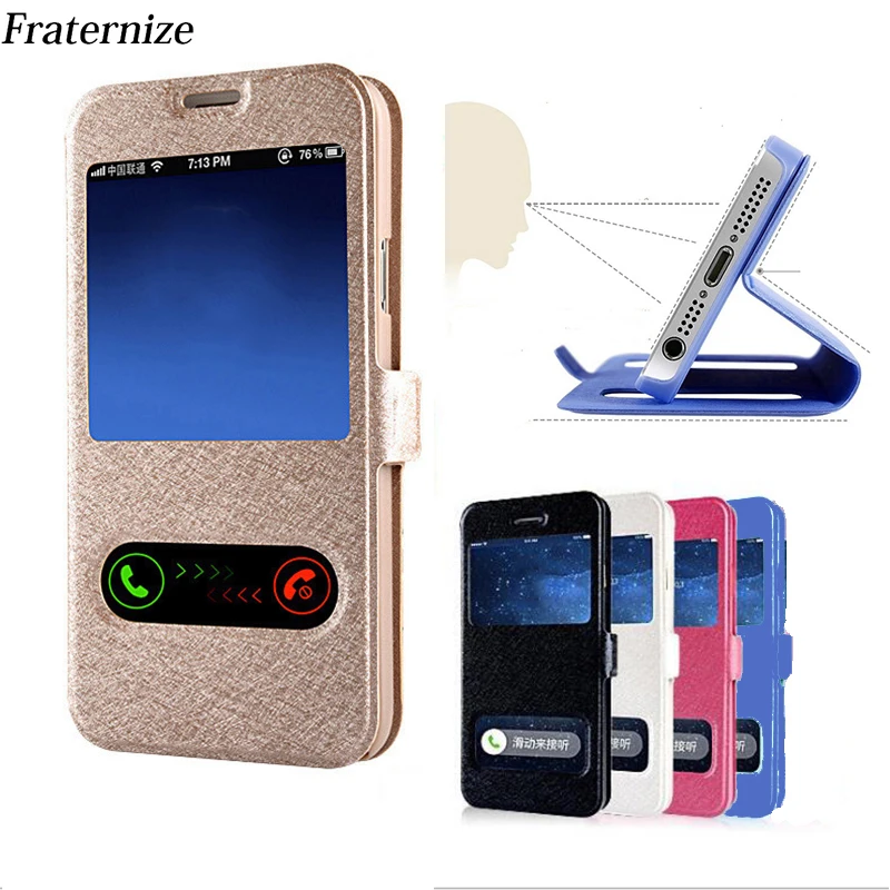 

Case For Samsung Galaxy J3 2018 J4 Plus J6 Plus J2 Core Dual Window View Leather Case Silk Stand Flip Back Cover Capa Funda