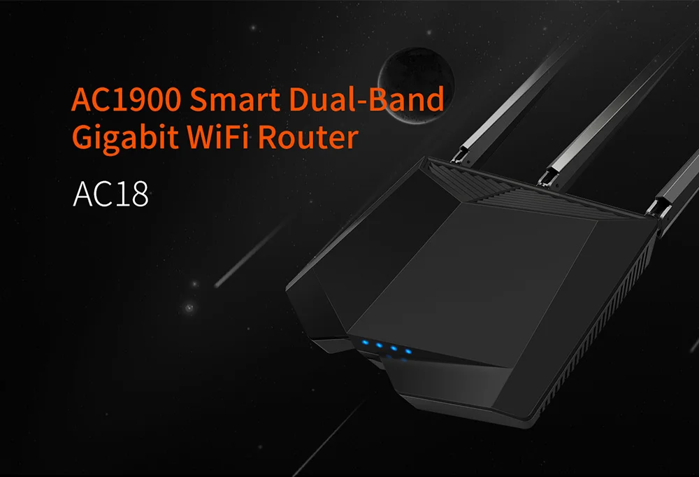 Tenda AC18 WiFi роутер с USB 3,0 AC1900 Смарт двухдиапазонный гигабитный Wi-Fi ретранслятор дистанционное управление приложение английская/Европейская прошивка