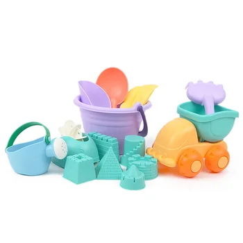 

Beach/Sand toys Kids Children Playing Beach Toys Summer Imaginative Colorful Soft Beach Sand Multi-piece Suit Tools Bucket