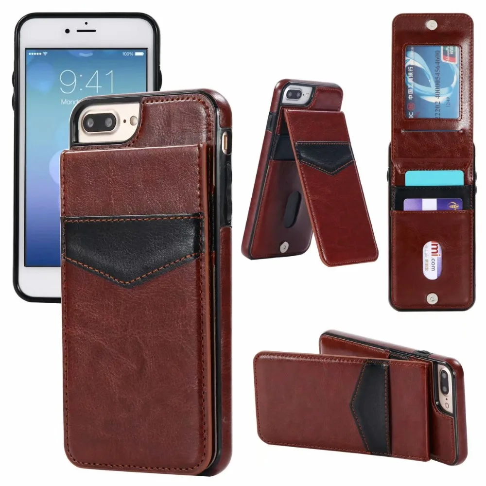 

Retro PU Leather Case For iPhone X XS MAX XR Case Vertical Flip Case For iPhone 6 6s 8 7 Plus Case Card Holder Cover Coque Capa