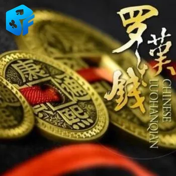 

Free shipping new arrival high quality Chinese LUOHANQIAN coin set morgan coin size magic tricks magic toys